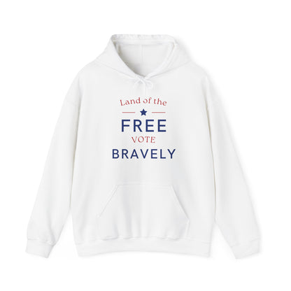 Land of the Free, Vote Bravely Unisex Heavy Blend™ Hooded Sweatshirt