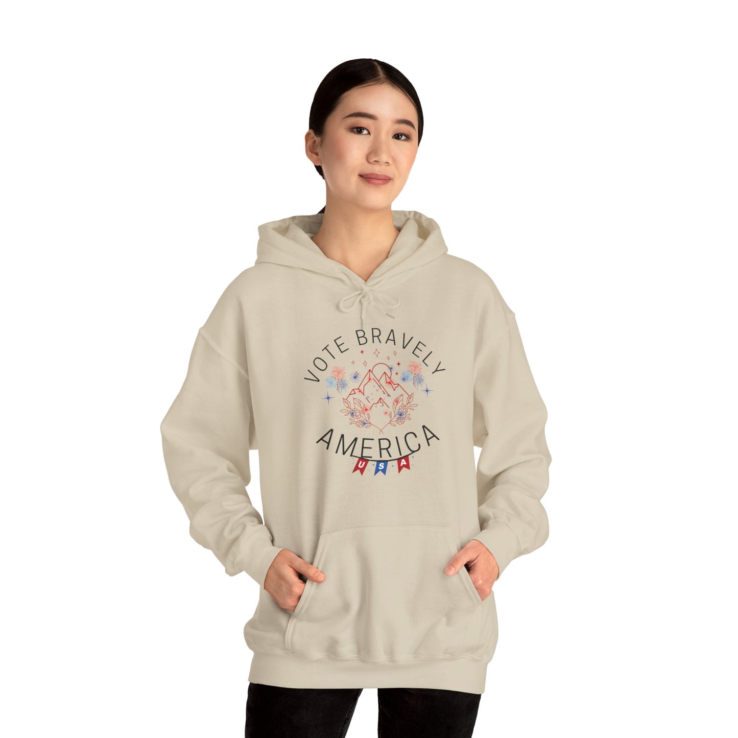 Vote Bravely Unisex Heavy Blend™ Hooded Sweatshirt