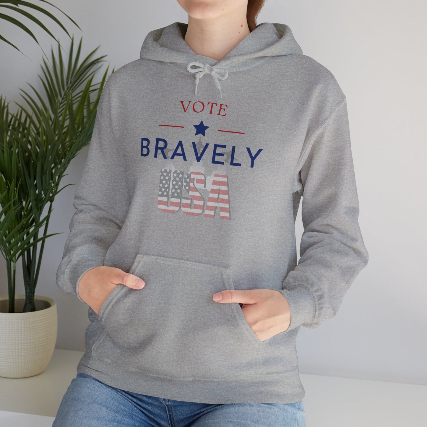 Vote Bravely Unisex Heavy Blend™ Hooded Sweatshirt