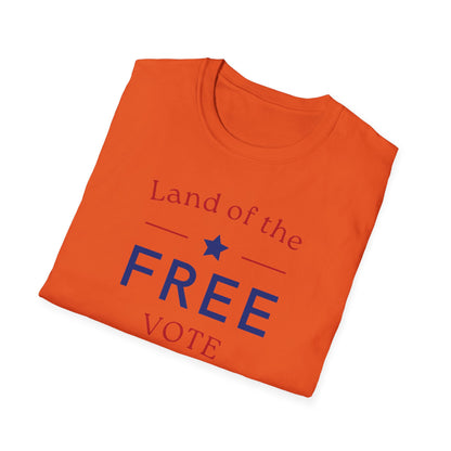 Land of the Free , Vote Bravely Unisex Softstyle T-Shirt