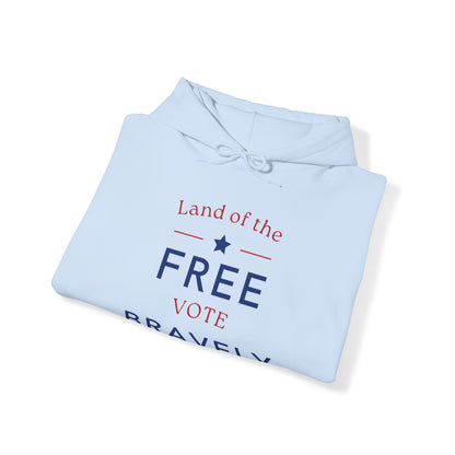 Land of the Free, Vote Bravely Unisex Heavy Blend™ Hooded Sweatshirt