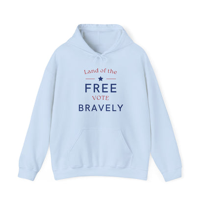 Land of the Free, Vote Bravely Unisex Heavy Blend™ Hooded Sweatshirt