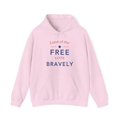 Land of the Free, Vote Bravely Unisex Heavy Blend™ Hooded Sweatshirt