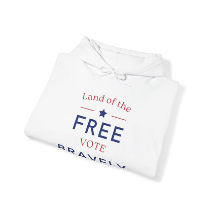 Land of the Free, Vote Bravely Unisex Heavy Blend™ Hooded Sweatshirt