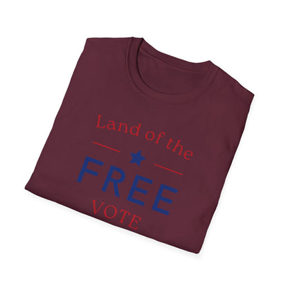 Land of the Free , Vote Bravely Unisex Softstyle T-Shirt