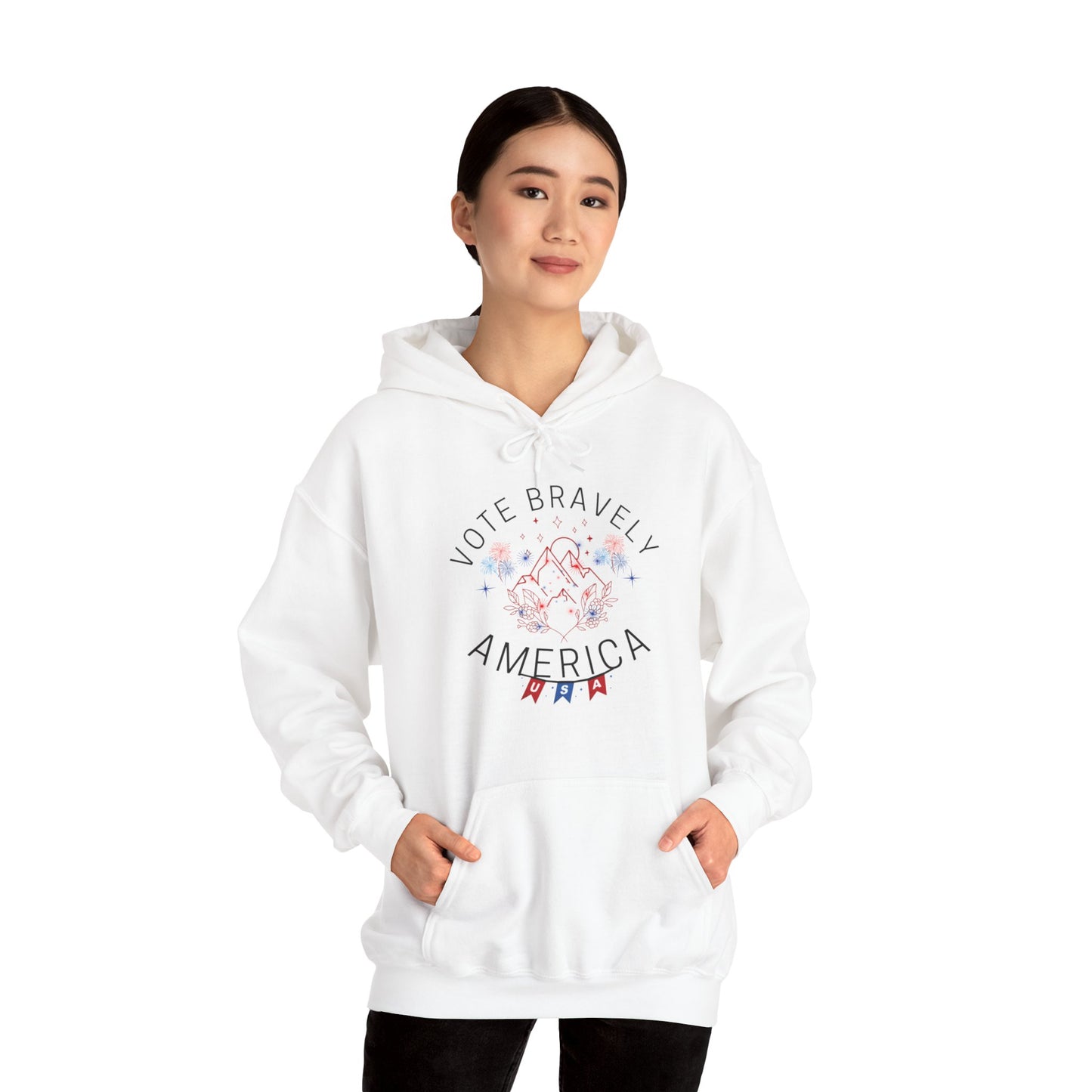 Vote Bravely Unisex Heavy Blend™ Hooded Sweatshirt