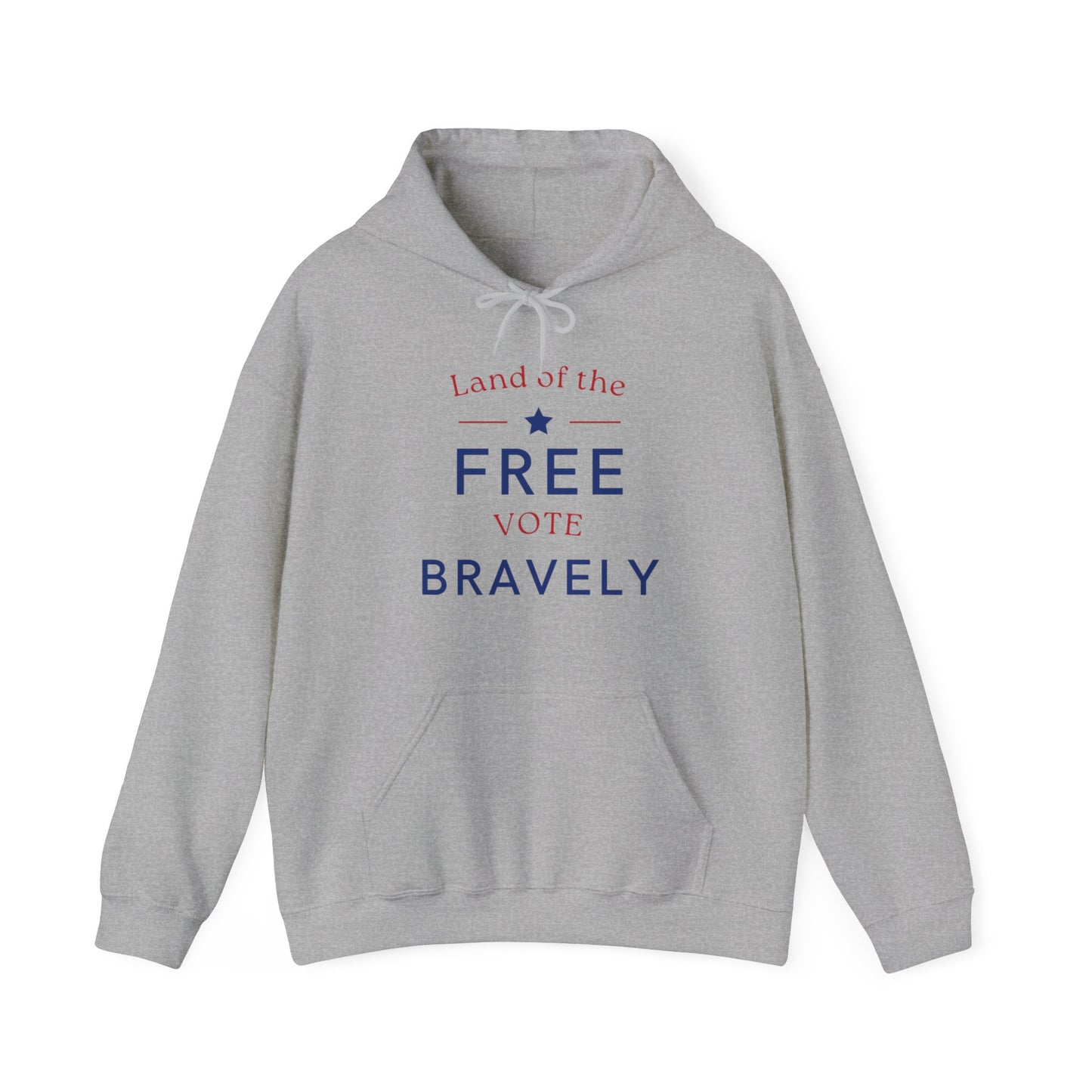 Land of the Free, Vote Bravely Unisex Heavy Blend™ Hooded Sweatshirt