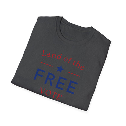 Land of the Free , Vote Bravely Unisex Softstyle T-Shirt