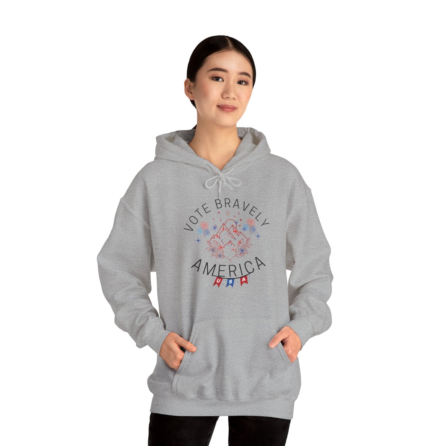 Vote Bravely Unisex Heavy Blend™ Hooded Sweatshirt